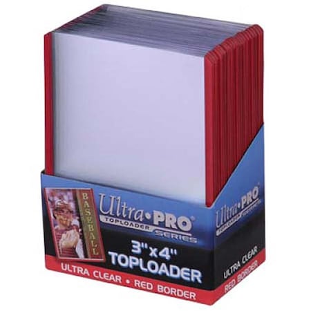 Ultra Pro International 3 x 4 in. Topload Border Card Holder, - Red, PK25 SFTL3040R